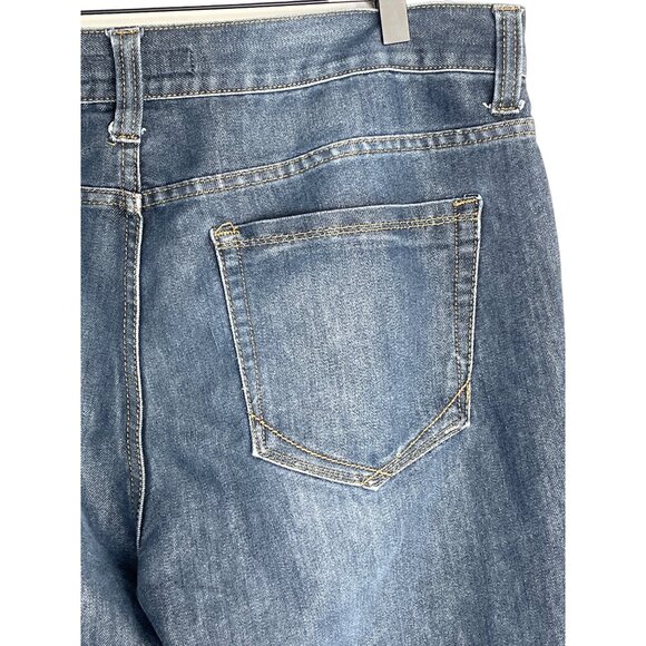 Paper Denim and Cloth Jeans Mens Slim Straight Size 36 32 Dark Blue Casual Pants - Picture 10 of 11